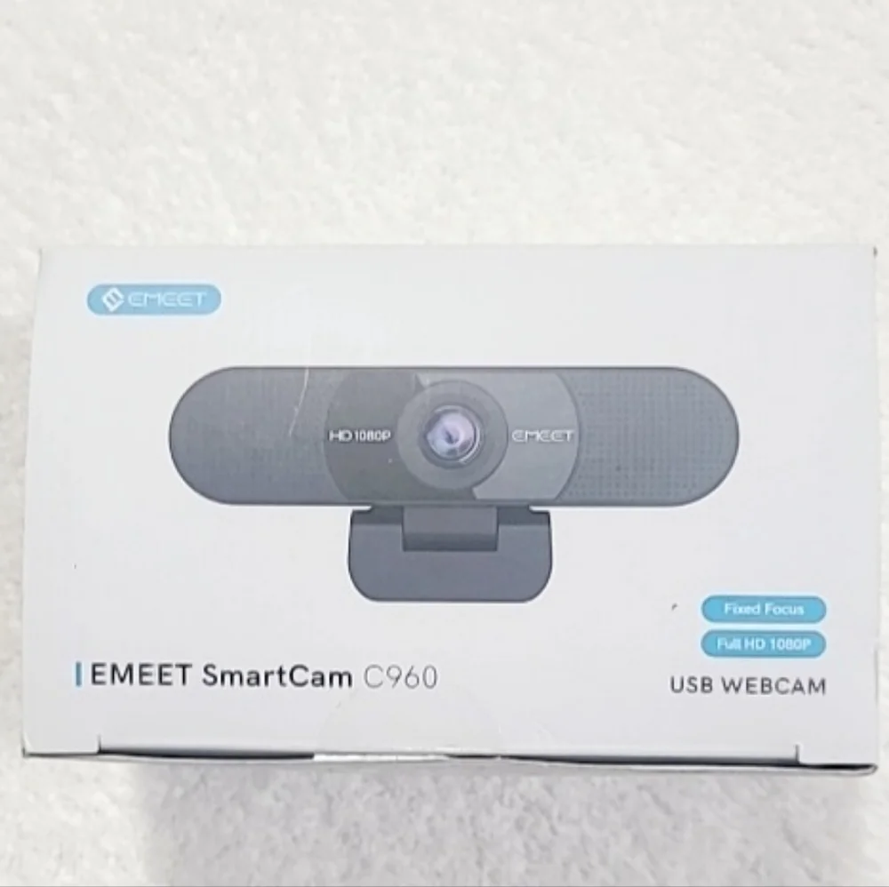 Webcam New eMeet C960 1080p Full HD Computer Streaming Webcam -USB Webcam-Black